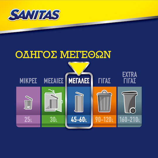 Sanitas Scented Trash Bags Easy-Pack 20 Pieces Blue