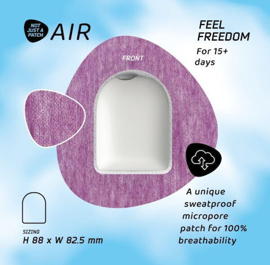 Not Just A Patch Air Cutout Αδιάβροχο Αυτοκόλλητο Omnipod 20τμχ – Μωβ
