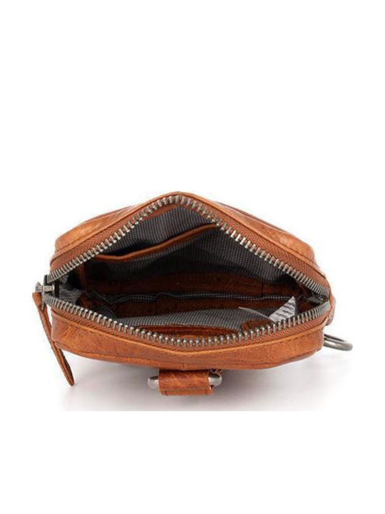 Leather Men's Sling Bag Black