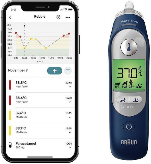 Oral-B Thermoscan7+ Цифров термометър за ухо тъмносиньо