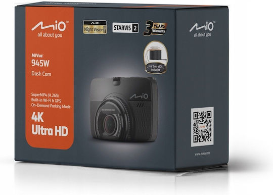Mio Mivue 945w Premium 4k Dash Cam Starvis 2 Wi-fi Gps 5415n9260035