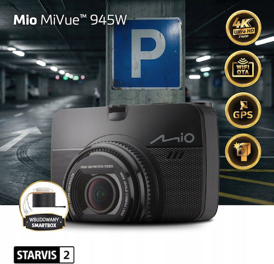 Mio Mivue 945w Premium 4k Dash Cam Starvis 2 Wi-fi Gps 5415n9260035