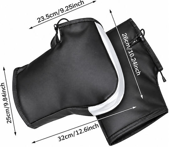 Waterproof Motorcycle Hand Covers 2pcs Reflective Stripes