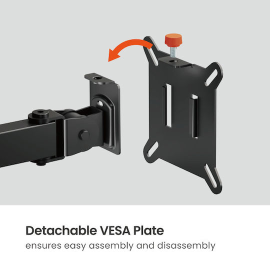 Brateck BT-AMA-B2 Desk Mount for 2 Monitors up to 32" with Arm