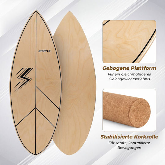 Costway Balance Board 29x77cm with 35cm Diameter