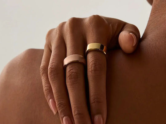 RingConn Gen 3 Smart Ring 18.7mm Waterproof with Heart Rate Monitor Brushed Rose Gold