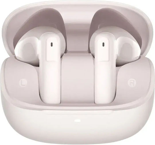 Earbuds 5 Bluetooth Handsfree Earphones with Sweat Resistance and Charging Case Light Pink
