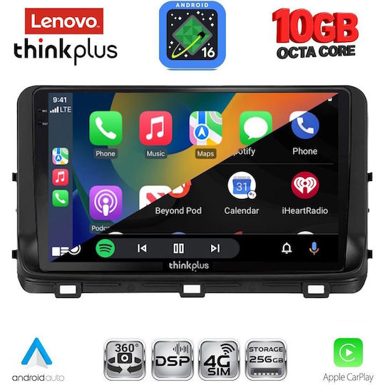 Lenovo Auto-Audiosystem für BMW X2 / X6 Kia Ceed / XCeed 2018–2022 (Bluetooth/USB/Wi-Fi/GPS/Apple CarPlay/Android Auto) mit 10-Zoll-Touchscreen