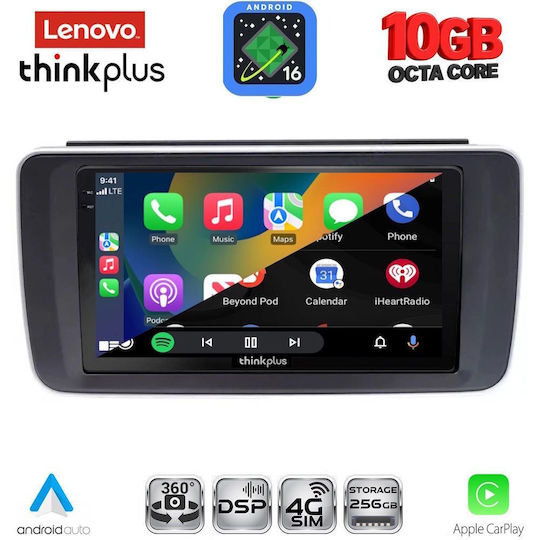 Lenovo Auto-Audiosystem für BMW X2 / X6 Nissan Leaf 2018–2026 (Bluetooth/USB/Wi-Fi/GPS/Apple CarPlay/Android Auto) mit 9-Zoll-Touchscreen