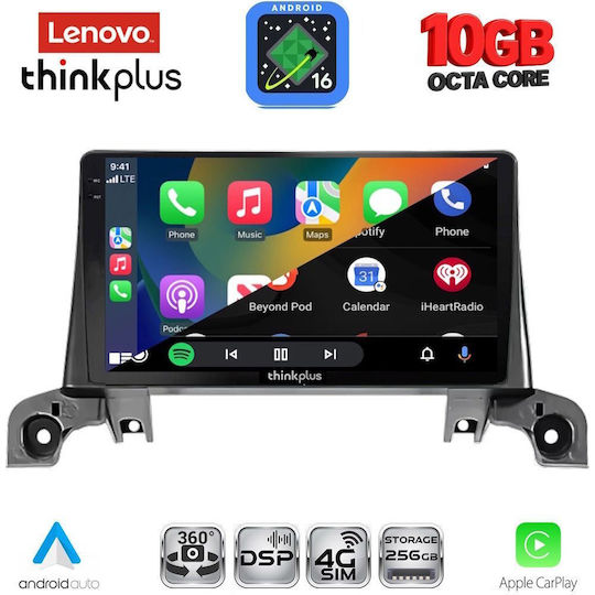 Lenovo Auto-Audiosystem für Peugeot 3008 BMW X2 / X6 2016–2024 (Bluetooth/USB/WiFi/GPS/Apple CarPlay/Android Auto) mit 9-Zoll-Touchscreen