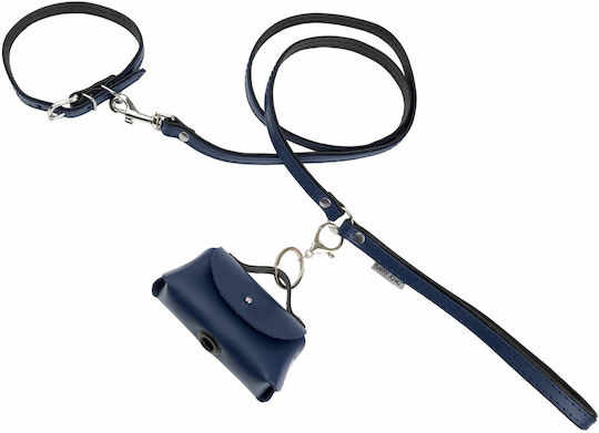 Barry King Hundeleine für Hunde aus Leder in Schwarz 1,2 m x 12 mm