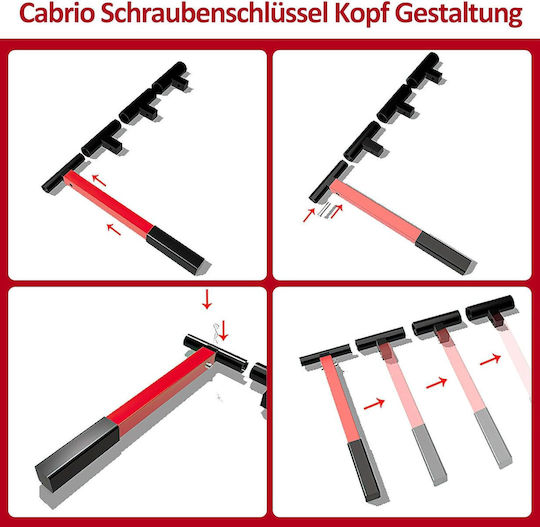 4-in-1-Scharnier-Einstellschlüssel mit Gummigriff
