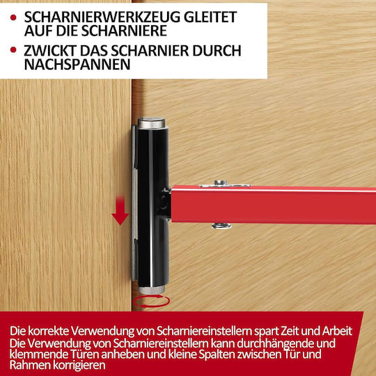 4-in-1-Scharnier-Einstellschlüssel mit Gummigriff