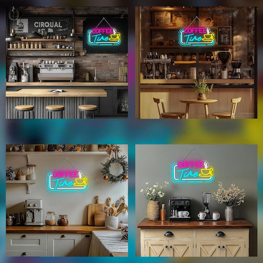 Neon Φωτιστικό Sign Advertising Cafe Modern Adjustable LED