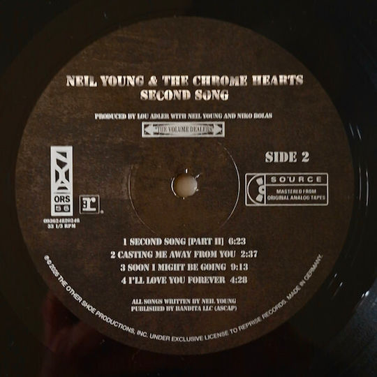 Neil Young & Chrome Hearts Second Song Vinyl
