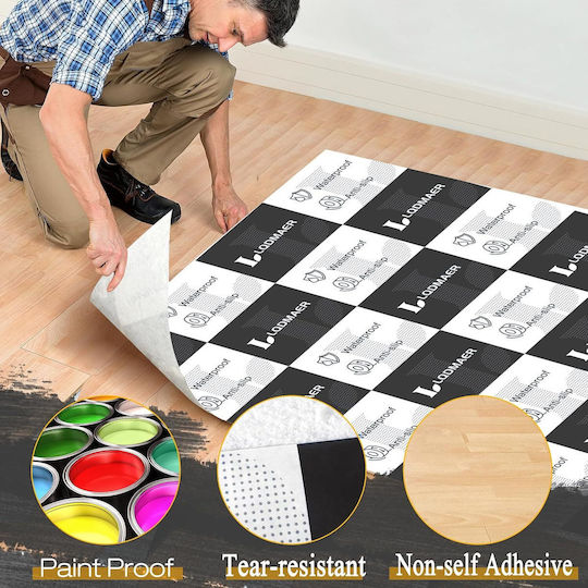 Self-adhesive Anti-slip Protective Floor Film 1x31 M Black White
