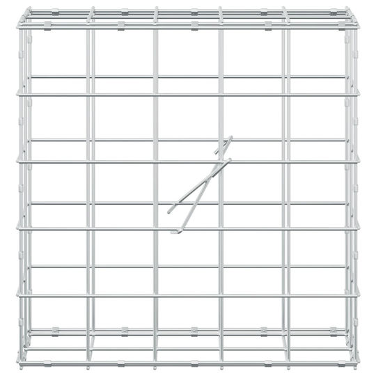 vidaXL Steel Gabion Fence Basket for Garden 50x20x50 cm Silver