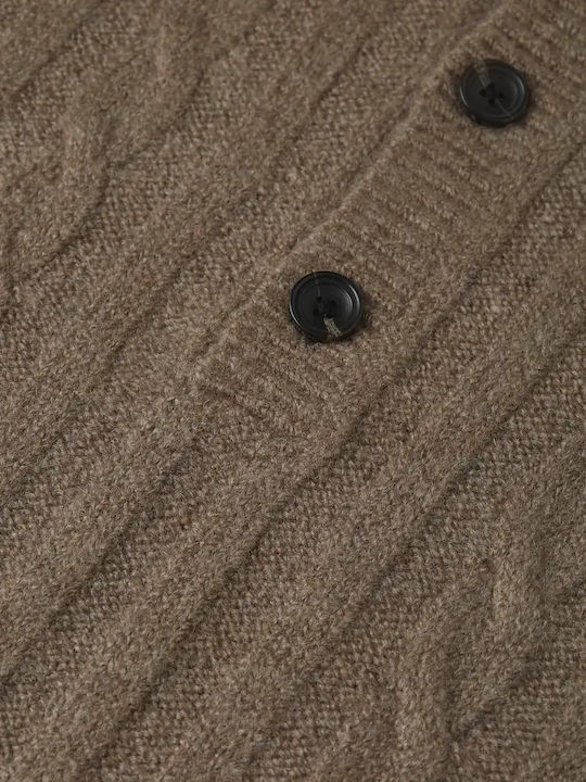 Langarm-Pullover in Braun