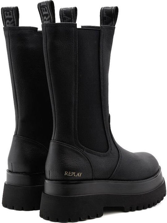 Replay Any Chelsea-Stiefeletten Schwarz