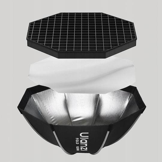 Ulanzi Qs80 Softbox Octogonal 80 cm cu Grilă, Montură Bowens, Eliberare Rapidă