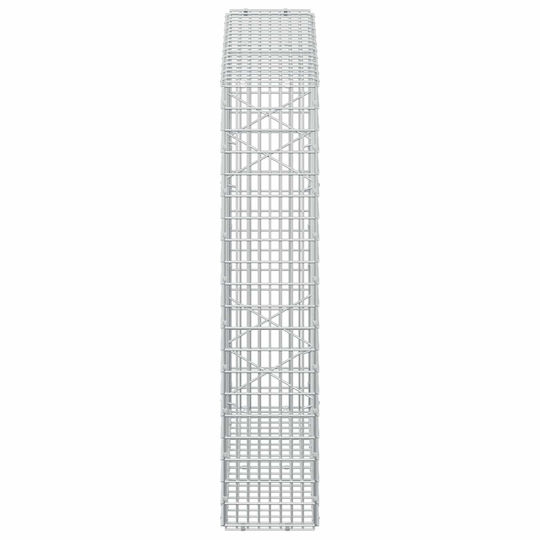 vidaXL Steel Gabion Box for Garden Fence 100x20x100 cm Silver
