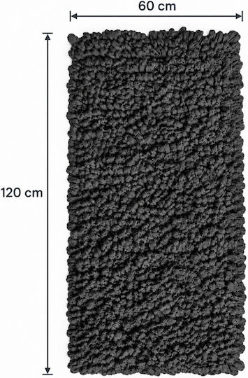 MRShome Evora Handmade Rectangular Rug Black 60x120cm