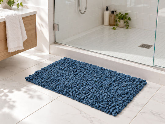 MRShome Evora Handmade Rectangular Blue Rug 50x70cm