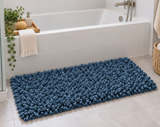 MRShome Evora Handmade Rectangular Blue Rug 60x120cm