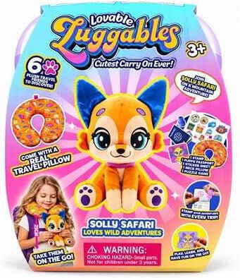 Just Toys Lovable Luggables Solly Safari Plush Puppy