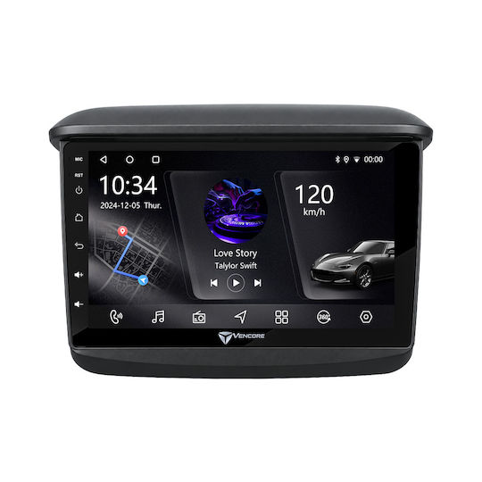 Vencore 3236-10005-0314b Android-15-Multimedia-Display 9" Px5s Octa-Core 2 GB/32 GB IPS-Frontblende CarPlay Android Auto Unterstützung Für 360°-Kamera Mitsubishi 200 Pajero Sport 2006–2015 – Schwarz 3236-10005-0314b