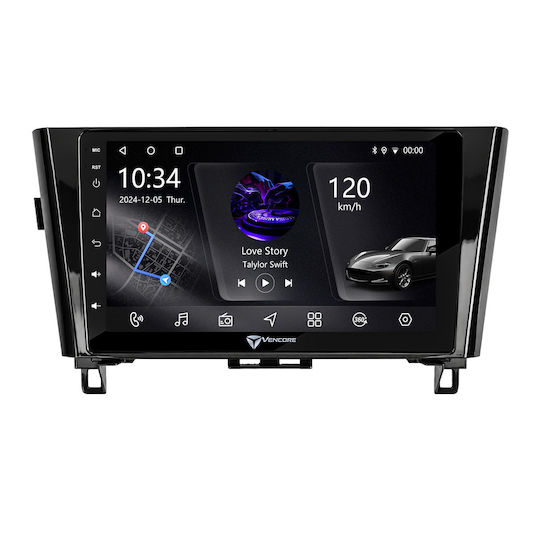 Vencore 3236-10006-0328b Multimedia-Bildschirm Android 15 10,1" Px5s Octa-Core 2 GB/32 GB IPS-Blende CarPlay Android Auto 360°-Kameraunterstützung Nissan Qashqai 2014–2021 – Schwarz 3236-10006-0328b