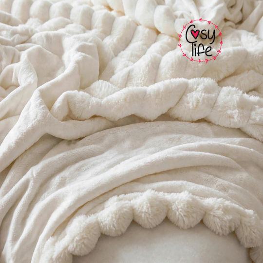 Cosy Life Super Double Sherpa Comforter 220x240 cm Ecru Cosy Life Super Double Sherpa Comforter 220x240 cm Ecru