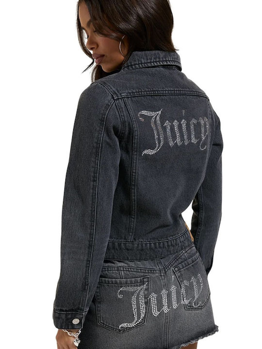 Juicy Couture Късо Дамско Зимно Яке Washed Black