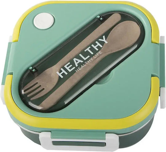 Verk Group Edelstahl-Lunchbox Grün mit Fächern 1 l