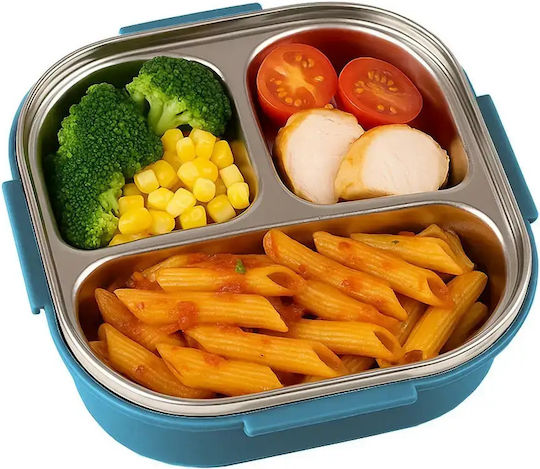 Verk Group Lunchbox aus Edelstahl, Blau, mit Fächern, 1 l