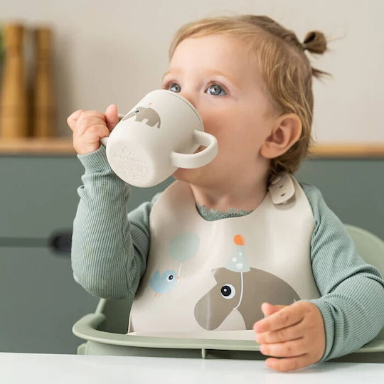 Done by Deer Waterproof Silicone Bandana Bib with Pocket Beige