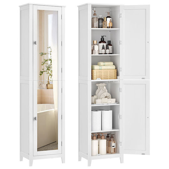 Vasagle BBC764WH01 Στήλη Μπάνιου Τοίχου 30x40x160cm Λευκή