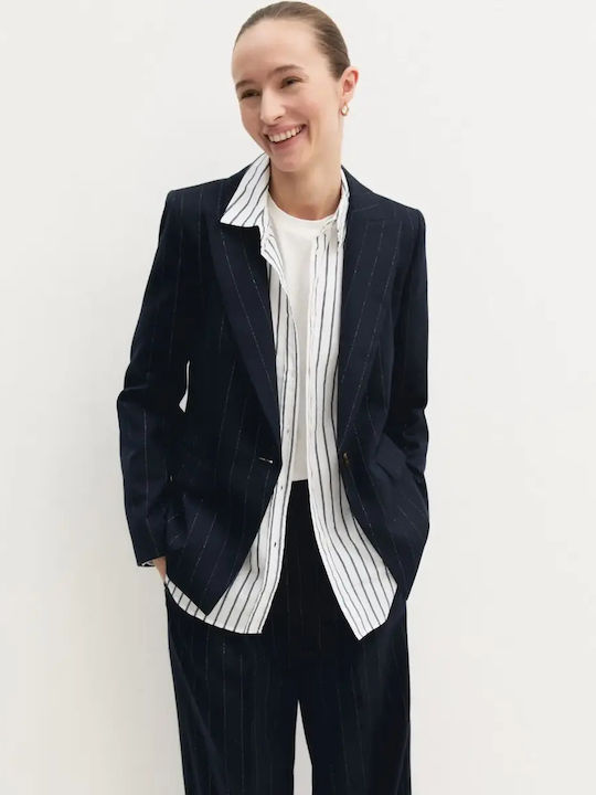 Women's Fabric Trousers Navy