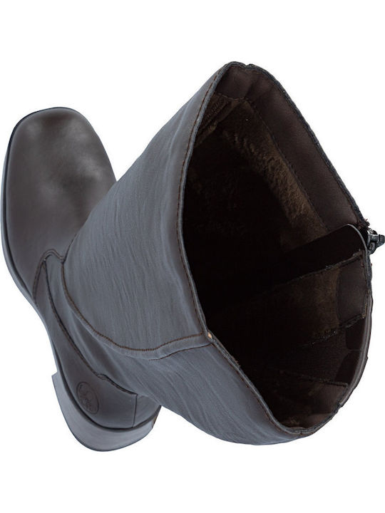 Women's Boots with Medium Heel Brown