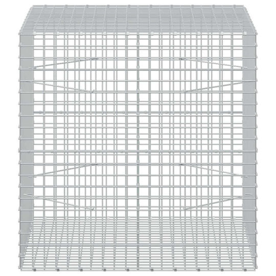 vidaXL Steel Gabion Box for Garden Fencing 5x5x100 cm Silver