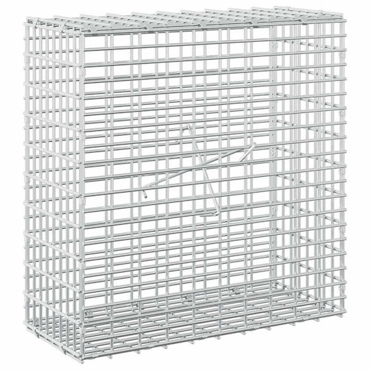 vidaXL Steel Gabion Box for Garden Fencing 2.5x2.5x50 cm Silver