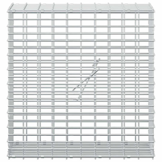 vidaXL Steel Gabion Box for Garden Fencing 2.5x2.5x50 cm Silver
