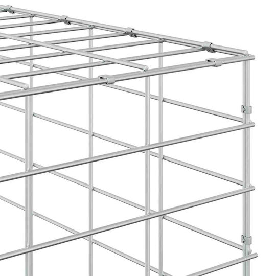 vidaXL Steel Gabion Basket for Garden Fencing 2.5x2.5x50 cm Silver