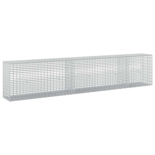 vidaXL Steel Gabion Box for Garden Fence 2.5x2.5x50 cm Silver