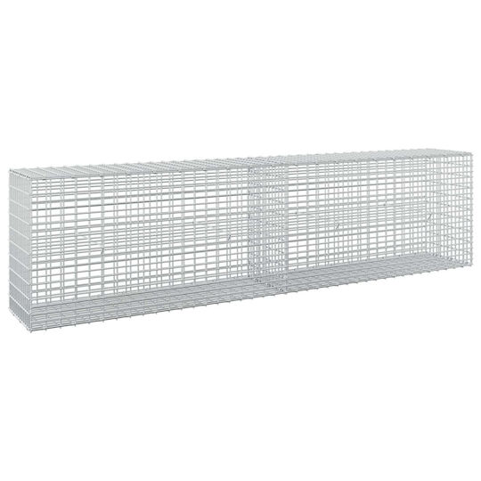 vidaXL Steel Gabion Basket for Garden Fence 2.5x2.5x50 cm Silver