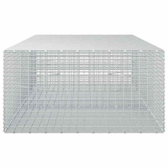 vidaXL Steel Gabion Box for Garden Fencing 2.5x2.5x50 cm Silver