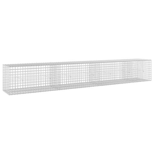 vidaXL Steel Gabion Basket for Garden Fencing 5x5x50 cm Silver