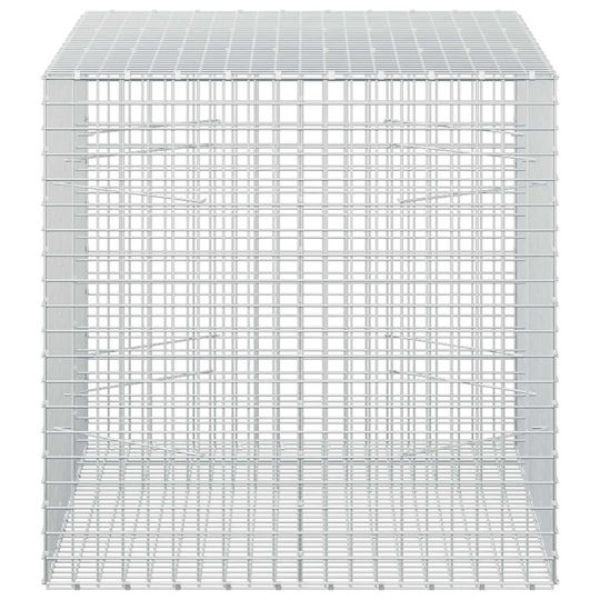 vidaXL Steel Gabion Box for Garden Fence 5x5x100 cm Silver