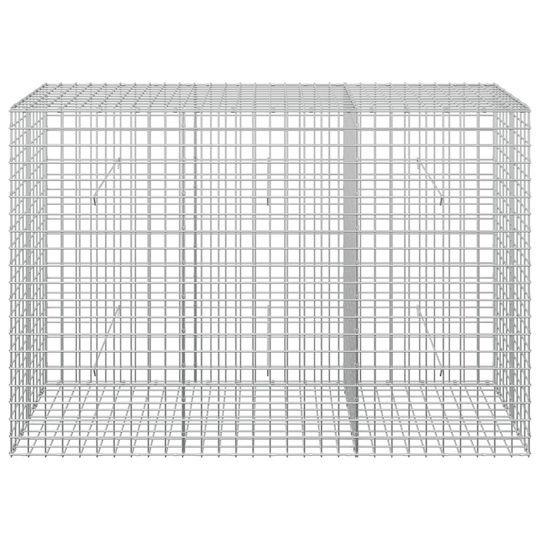 vidaXL Steel Gabion Basket for Garden Fence 5x5x100 cm Silver