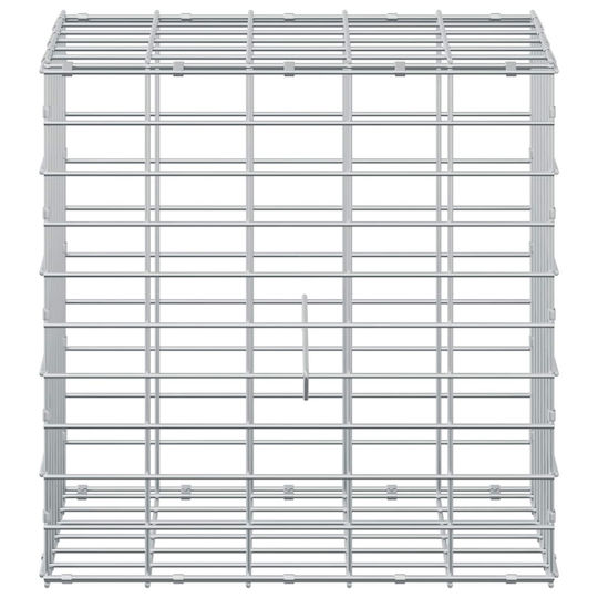 vidaXL Steel Gabion Basket for Garden Fence 50x30x50 cm Silver